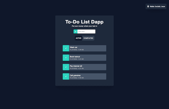 Ethereum To-do List